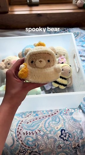 plushies i’ve made recently! PATTERNS: •sunflower cow, flower bunny, baby dino, fairy frog, mushroom frog, bear duckling: me (etsy in my bio, currently 50% off!!) •bear-ista: @Cville Plushies •sunflower turtle: @happyturtlecrochet •bee bunny: @milky_sisu on ig •sea bunny: @windrises.crochet •baby cow: @sparcloudsstuff on ig •spooky bear: @bunnysplush #crochet #amigurumi #crochetplushies #plushies #crochettok #crochetanimals #crochetpattern #stuffedanimals #yarn #kawaii #cute #art #fiberarts #sma