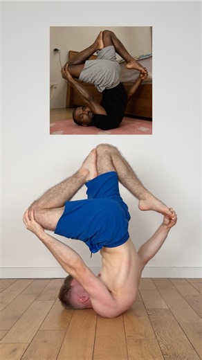 Human Star Pose ⭐️ Try this one 😂 #yogapose #challenge #stretching #mobility #workout #flexibility