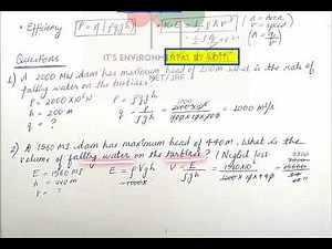 Hydropower | Formula and Numericals | Unit -5 Principles of generation of renewable energy
