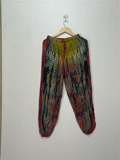 Silk Pants, Harem Pants, Tie Dye Pants, Yoga Trousers, Summer Pants, Travel Pants, Lounge Wear, Baggy Aladdin Pants - Etsy