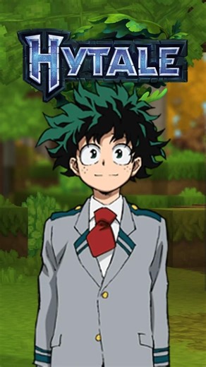 CRIEI A SKIN DO DEKU no Hytale 😳 #hytale #shorts #games #gaming #minecraft #skin #myheroacademia