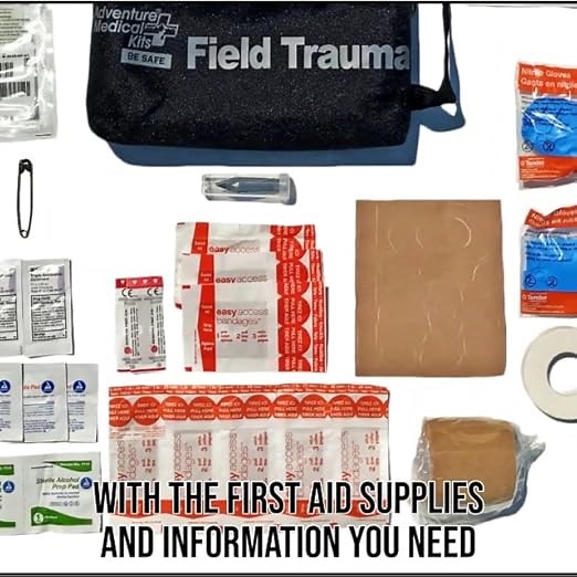 Field Trauma First Aid Kit, Chest Seal, and Clotting Gauze