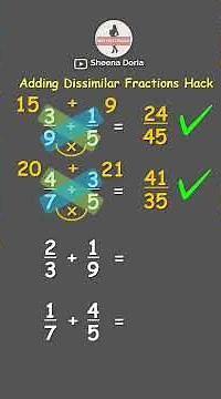How to Add Dissimilar Fractions using Butterfly Method?