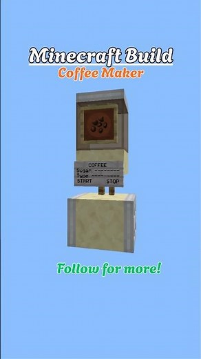 Minecraft Build | Coffee Maker #shorts