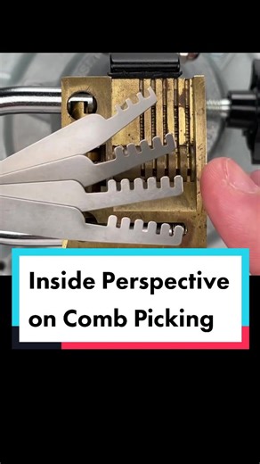 Inside Perspective on comb picking and how it works. #lockpickinglawyer #lock #lockpickingtool #locks #lockpicking #picklock #pickingalock #foryou #viral #padlock