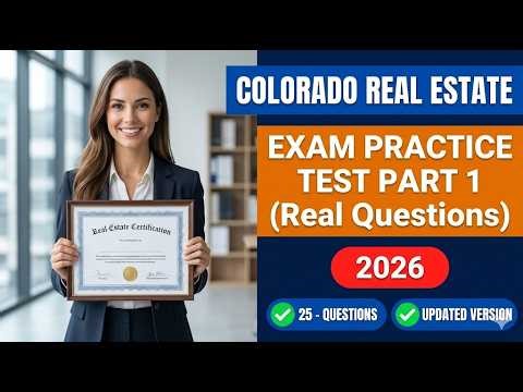 2026 Colorado Real Estate Broker Exam Practice Test 100 Questions And Explained Answers