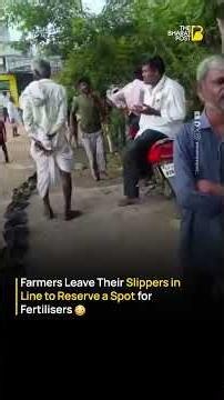 Farmers Mark Queues with Slippers for Fertilisers in Kalaburagi | The Bharat Post