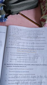 Exercises on Modals7-15. Choose the correct modal in the pare... | Filo