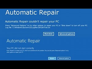 Fix "Automatic Repair" | Automatic Repair couldn't repair your PC | Your PC did not start correctly