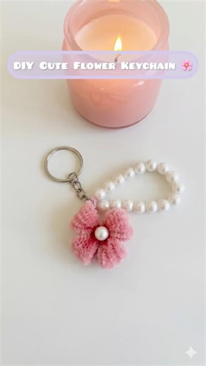 DIY Cute Flower Keychain 🌸 | Easy Pipe Cleaner Craft ✨