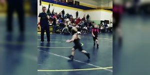 Watch This Tiny Wrestler Retreat In Hilarious Fashion