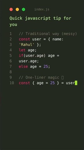 The JavaScript feature I use daily 🌟 ⭐ #coding #viral #javascript