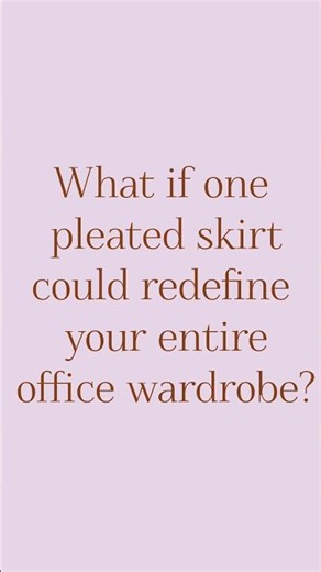 Unlock Your Corporate Chic:The Ultimate Pleated Skirt Lookbook #fashion #topstyle #capsulewardrobe
