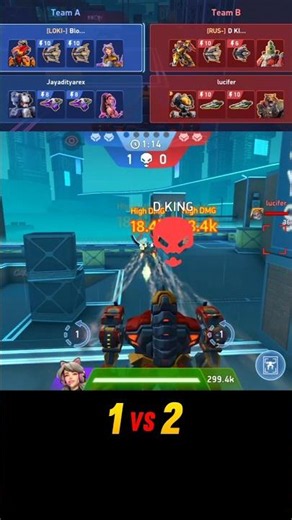 1 vs 2 Clutch with TAILSTING 🤯👆🏻 | Mech Arena #mecharena #mecharenarobotshowdown #gaming #shorts
