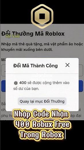 Nhập Code Robux Mới 2026 😱 #roblox