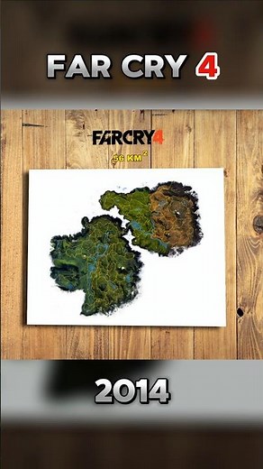 Size Compariosn of Far Cry Maps #farcry #gaming #farcry3 #comparison #shorts
