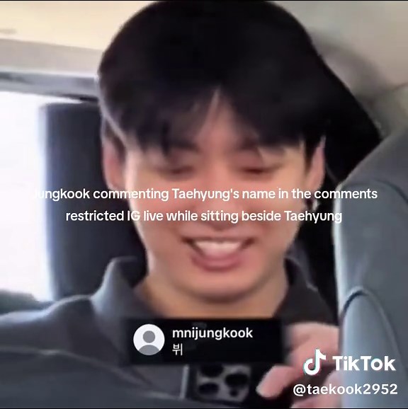 Jungkook commenting Taehyung's name in the comments restricted IG live while sitting beside Taehyung#taekook ##vkook #fyp #foryou @AbjkMRstY