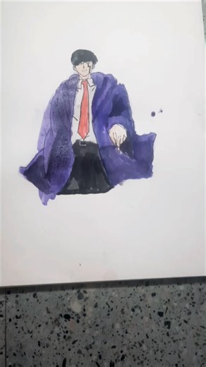 Drawing Mash Burnedead from Mashle: Magic and Muscles ✏️🔥 #shortsfeed #shorts #mashle