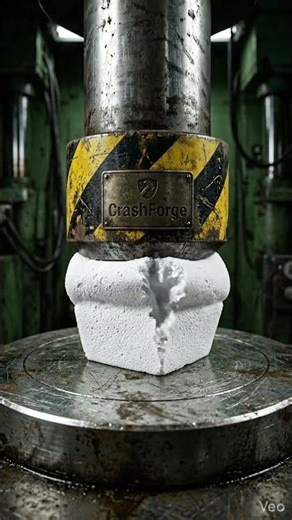 Hydraulic Press vs Ultra Fragile Foam Block — Insane Crushing ASMR 💥