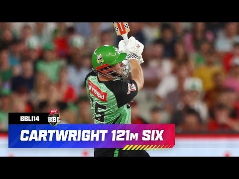 Hilton Cartwright Hits 121-metre Monster Six At MCG | #BBL14