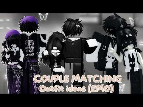 COUPLE MATCHING Outfit ideas (EMO/Y2K) In Brookhaven ID/CODES - Roblox Part 2