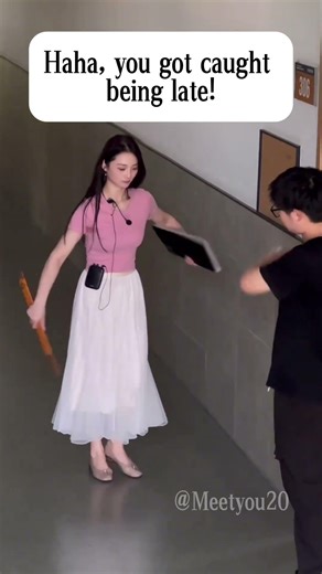 Haha, you got caught being late!😂 #flexibility #training #dance #teacher #student #holisticballet