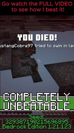 This Minecraft Seed is COMPLETELY Unbeatable #minecraft #gaming #minecraftseeds #impossible