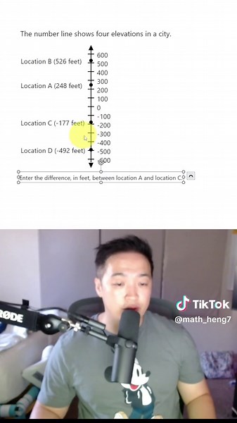 Finding the distance or difference from a number line and word problem #exam #integers #absolutevalue #math #7thgrade #7thgrade