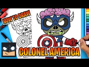 How to Draw Colonel America | Marvel Zombies