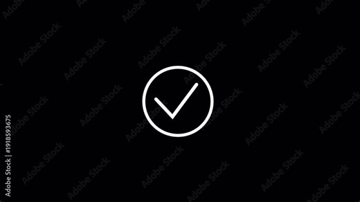 Face ID unlock success animation with check mark icon, biometric verification symbol, security authentication motion graphic, digital access granted effect