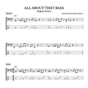 ALL ABOUT THAT BASS (Meghan Trainor) Bass Score & Tab Lesson - Edson Renato Vitti Barreto | Hotmart