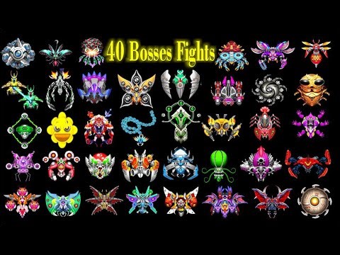 All Bosses Review | Space Shooter Ares Ship Vs Boss 1 to 50 | World Bosses