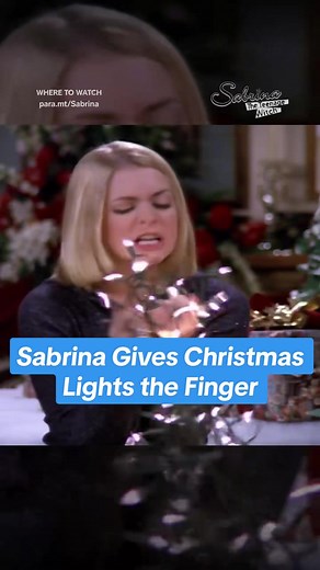 Sabrina gives Christmas lights the finger #SabrinaTheTeenageWitch Now streaming on Paramount #witchtok #christmas #holiday #witchcraft #tvshow