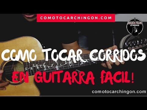 Principiantes - Como Tocar Corridos En Guitarra Acustica Facil | Requinto Tutorial for Beginners