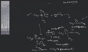 (b) tert-butyl chloride on heating with sodium methoxide gives ... | Filo
