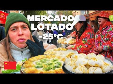 Street food in China (morning market -25ºC 🥶)