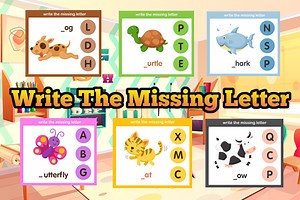 Write The Missing Letter For Kids - Educational Game - Free Addicting Game ★★★★★