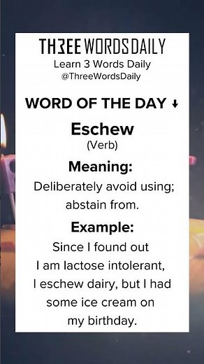 Learn what Eschew means. #english #vocabulary #learnenglish #englishvocabulary #shorts
