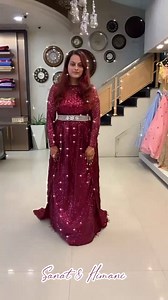 ❣️Thinking of engagement dresses with class, flamboyance and drama? Then all you need is an engagement gown. Trains are trending, thanks to PeeCee's stunning white gown with a really looooonngg train. So you know the drill, get one added to your gown! One's with a dramatic silhouette ensures that you stand out from the crowd. We've created of one of a kind gowns for engagement, for you, Jammu’s one stop destination for all your wedding fashion needs @sanathimani ❣️ 📍76 b/b, Outer Gandhi Nagar r