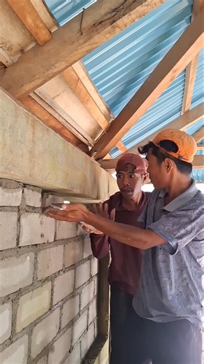 How to install bricks in a narrow corner. #constructionchannel