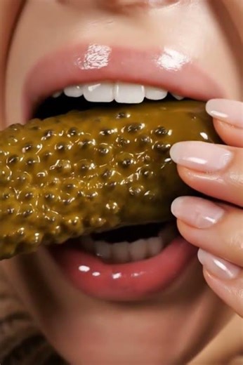 Crunchy Pickle Bite ASMR Juicy Sounds