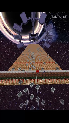 Interstellar with note block and minecart #minecraft #interstellar #noteblock