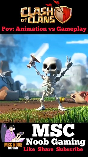Animation vs Gameplay || Clash of clans|| #clashofclans #coc #cocshorts #trending #cccatch #cocbases