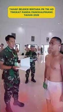 SELEKSI BINTARA PK TNI AD PANDA PANGKALPINANG 2026 #bentengnegara #tni #militer
