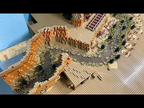 Schlucht mit fertigem Bach - Lego Western Welt Teil 23.