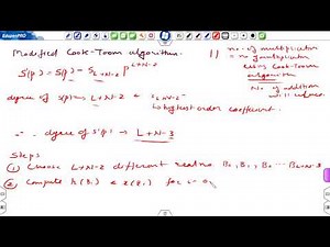 lec 40 Modified Cook Toom algorithm