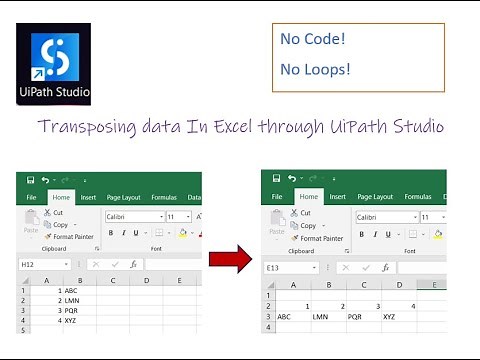 Transposing data In Excel - UiPath Studio (No code or use of loops!)