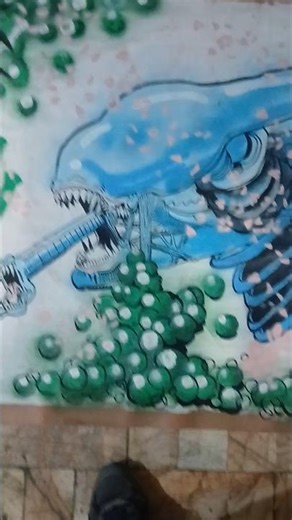 Graffitti Xenomorph under 20min# graffiti #art #alien #giger