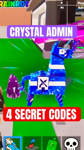 ALL 4 NEW SECRET CODES in STEAL THE BRAINROT Fortnite Crystal Admin Abuse