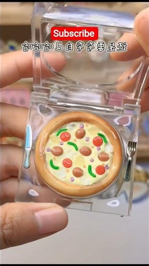 Make a mini clay pizza 🍕in the box 🎁#myhandmadelife#iwattogovairal#handmade#totorial